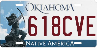 OK license plate 618CVE