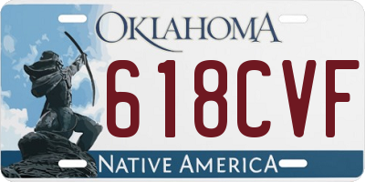 OK license plate 618CVF