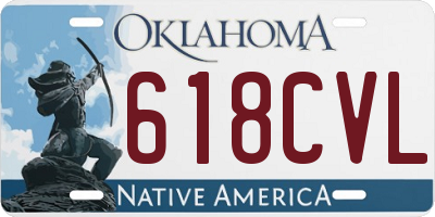 OK license plate 618CVL