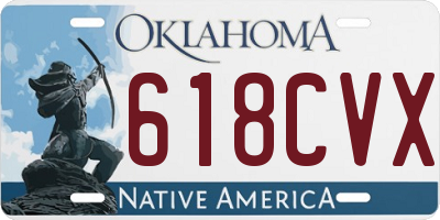 OK license plate 618CVX