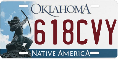 OK license plate 618CVY