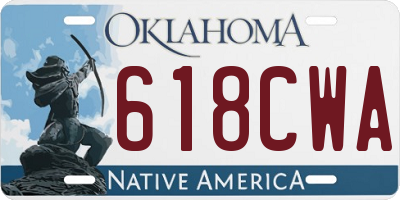OK license plate 618CWA