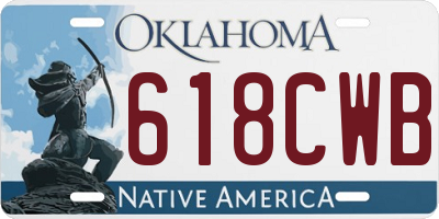 OK license plate 618CWB