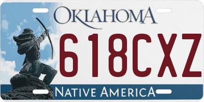OK license plate 618CXZ