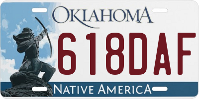 OK license plate 618DAF