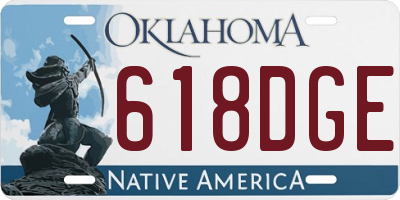OK license plate 618DGE