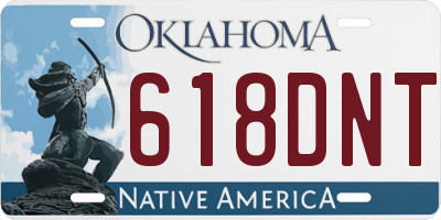OK license plate 618DNT