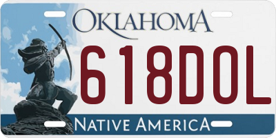 OK license plate 618DOL