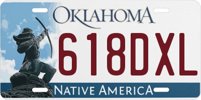 OK license plate 618DXL