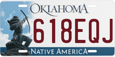OK license plate 618EQJ