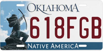 OK license plate 618FGB