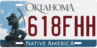 OK license plate 618FHH