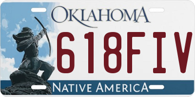 OK license plate 618FIV