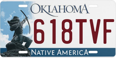 OK license plate 618TVF