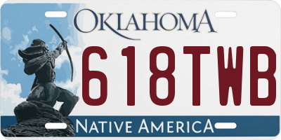 OK license plate 618TWB
