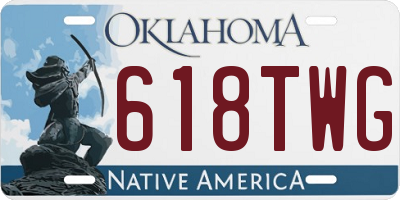 OK license plate 618TWG