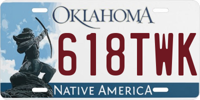 OK license plate 618TWK