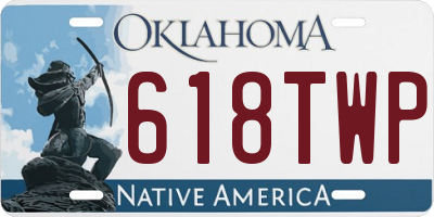 OK license plate 618TWP