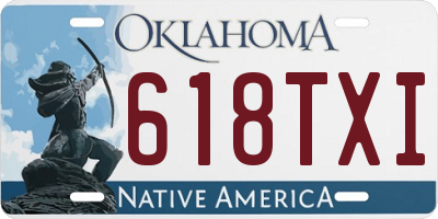 OK license plate 618TXI