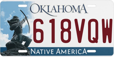OK license plate 618VQW