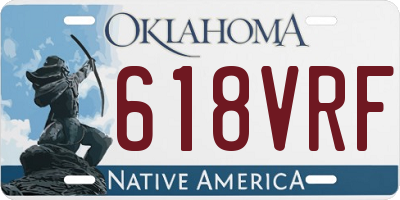 OK license plate 618VRF