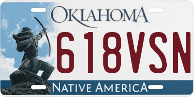 OK license plate 618VSN