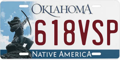 OK license plate 618VSP