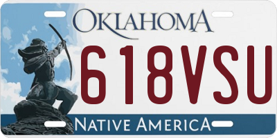 OK license plate 618VSU