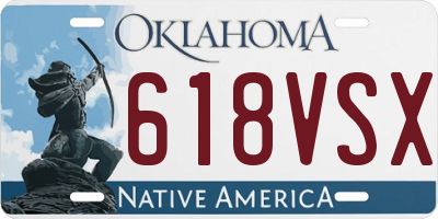 OK license plate 618VSX