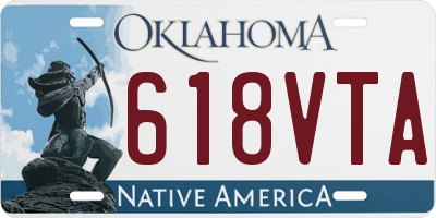 OK license plate 618VTA