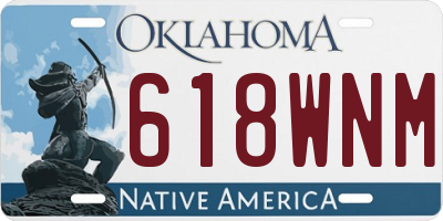 OK license plate 618WNM