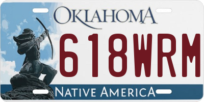 OK license plate 618WRM