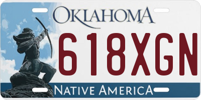 OK license plate 618XGN