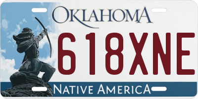 OK license plate 618XNE