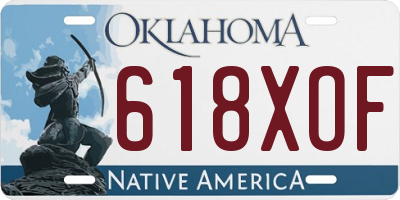 OK license plate 618XOF