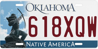 OK license plate 618XQW