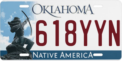 OK license plate 618YYN