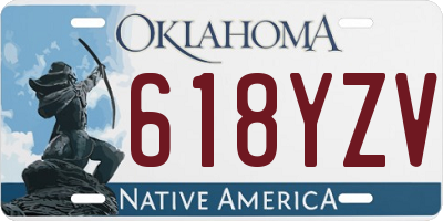 OK license plate 618YZV
