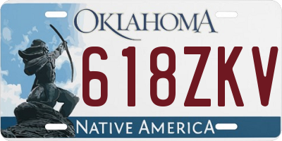 OK license plate 618ZKV
