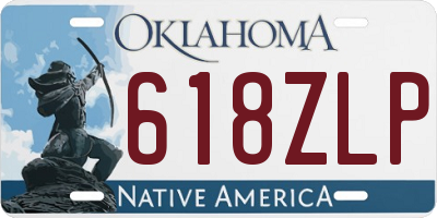 OK license plate 618ZLP