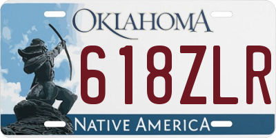 OK license plate 618ZLR
