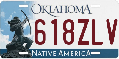 OK license plate 618ZLV