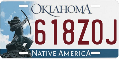 OK license plate 618ZOJ