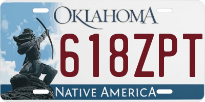 OK license plate 618ZPT