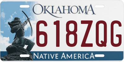 OK license plate 618ZQG