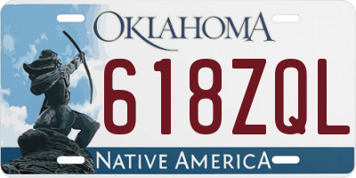 OK license plate 618ZQL