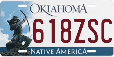 OK license plate 618ZSC