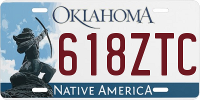 OK license plate 618ZTC