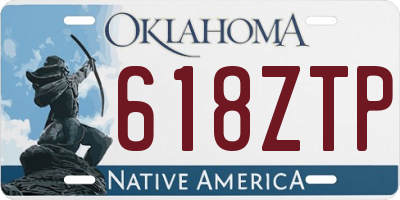 OK license plate 618ZTP