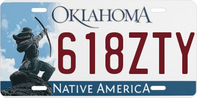 OK license plate 618ZTY